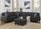 Devion Furniture Philly Sectional Modular Sofa with Ottoman for Living Room, Apartment, Bedroom, Office, Dorm