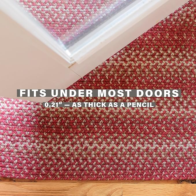Homespice 2x3' Red Oval Braided Rug. Apple Pie Red Jute Oval Rug. Uses- Entryway, Kitchen Rugs, Bathroom Rugs. Reversible, Rustic, Country, Primitive, Farmhouse Decor Rug