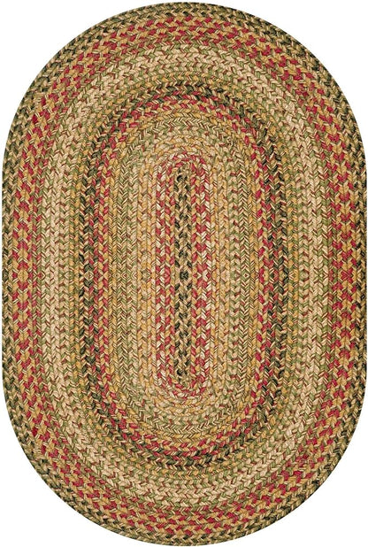 Kingston Oval Braided Rug 2x3' – A Multicolored Rug of Jute to Use in Kitchen, Entryway and Bathroom