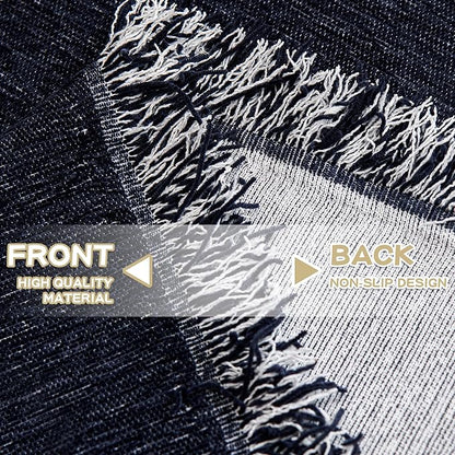 MYSKY HOME Couch Cover for Dogs Washable Couch Covers for 3 Cushion Couch Sofa Super Soft Sofa Slipcover Non Slip Sofa Cover, Chenille Sofa Covers for Dogs, Furniture Protector, 91"x134", Navy Blue