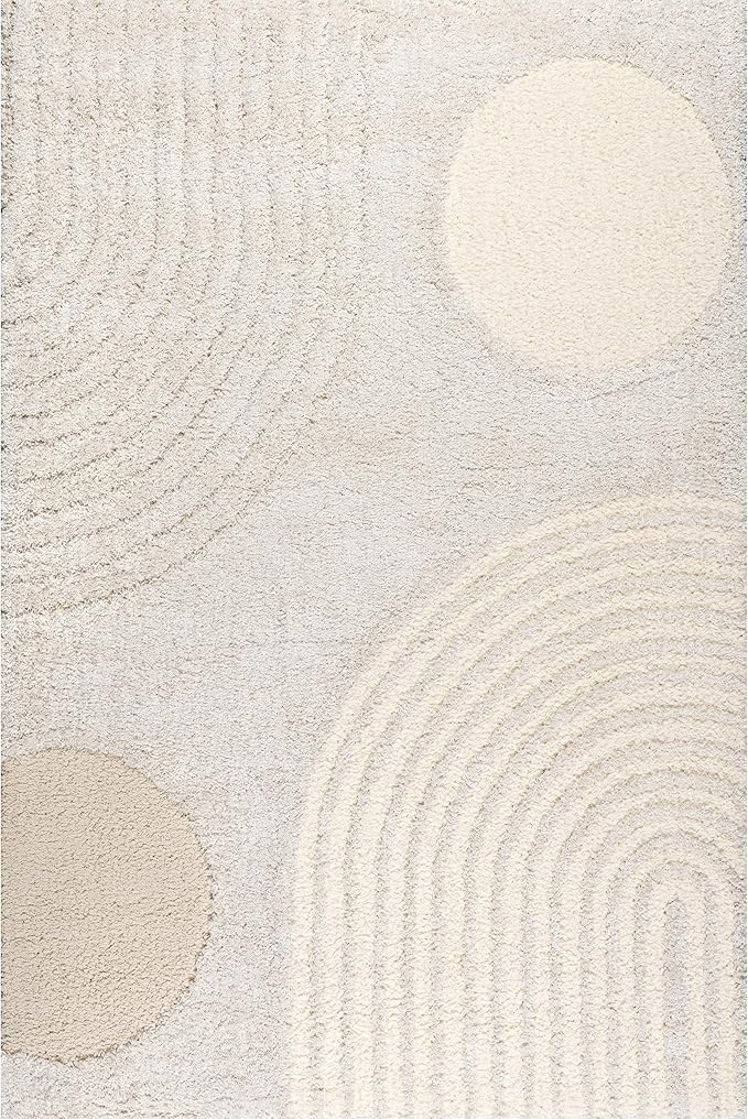 nuLOOM Gloria Abstract Shag Runner Rug, 2' 6" x 10', Beige