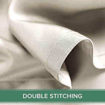 Split King Sheets by Pure Bamboo, Genuine 100% Organic Viscose Derived from Bamboo Bed Sheet Set, Soft & Cooling, Double Stitching *Not for Split Top (Split King, Ivory)
