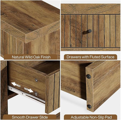 Tribesigns 70.9 inch Console Table with 3 Drawers, Extra Long Entryway Table, Wood Sofa Table Oak Furniture with Open Storage Shelves Wooden Couch Table Foyer Tables for Living Room Hallway Entrance