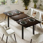 Feonase 63" Extendable Kitchen Table, Modern Farmhouse Dining Table for 4-8, Wooden Dining Room Table for Small Space, Dining Room, Home Office, Living Room Furniture, Espresso