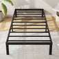 12 Inch Twin XL Size Bed Frames, Heavy Duty Metal Bed Frame Twin XL, No Box Spring Needed, Easy Assembly, Noise-Free, Black