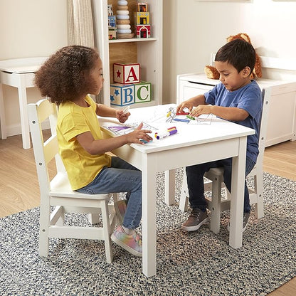 Melissa & Doug Wooden Kids Table & Chairs Set, Montessori, Homeschool Classroom Must Haves, Bedroom Furniture for Boys & Girls 3+