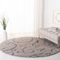 SAFAVIEH Florida Shag Collection Area Rug - 10' Round, Grey & Light Blue, Scroll Design, Non-Shedding & Easy Care, 1.2-inch Thick Ideal for High Traffic Areas in Living Room, Bedroom (SG455-1160)