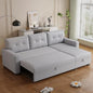 Ball & Cast L-Shape Convertible Sectional Sleeper Sofa Bed 4 in 1 Pull Out Couch with Reversible Storage Chaise & Removable Back Cushions,Sleeper Corner Couch Pull Out Sofa Bed for Living Room,Office