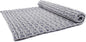 Leewadee - Foldable Floor Mattress - Japanese Roll Up Futon -Trifold Tatami Mat- Guest Floor Bed - Camping Mattress - Thai Massage Mat, Kapok Filled, 75 x 57 inches, Blue White