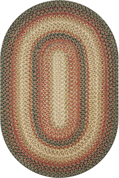 Homespice Russet Multi Color Oval Area Rugs, 5x8' - Handmade with Jute, Warm Country Decor, Perfect for Living Rooms and Bedrooms - Durable, Easy to Clean and Pet Friendly