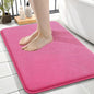 OLANLY Thick Memory Foam Bath Mat Rug 24x16, Extra Soft Absorbent Bathroom Rug, Quick Dry Bath Mats, Non-Slip, Machine Washable Carpet for Bathroom, Tub and Shower, Home Decor Accessories, Hot Pink