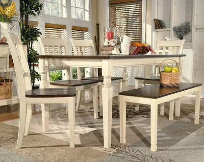 Signature Design by Ashley WhiteOwing Bench, 44.25" W x 16.25" D x4.25 H, White