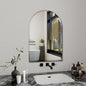 Arched Bathroom Mirror, 36X48 inch Arched Frameless Mirror, Arch Wall Mirror，Frameless Mirrors for Bathroom,Beveled Bathroom Mirror.
