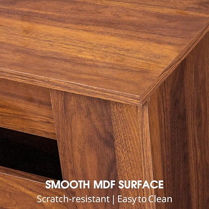 Expandable Dining Table, Convertible Table for Dining Room, Kitchen and Small Spaces, for 2-10 People, Walnut Brown