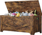 GarveeHome 39.4" Storage Chest, Wooden Storage Bench with Safety Hinges, Easy Assembly, Large Toy Chest for Entryway, Living Room, Bedroom