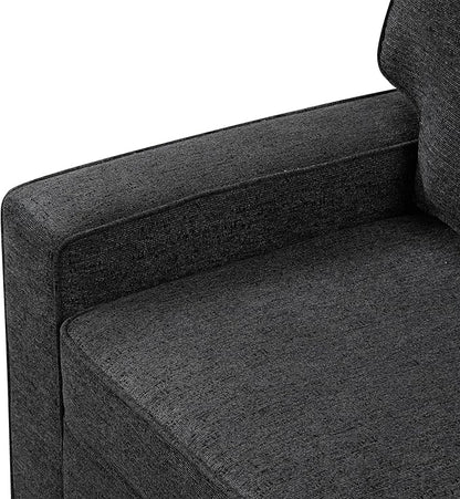 126" Extra Large Pull-Out Sofa Bed with Drop-Down Cup Holder Tables,L-Shaped Sectional Couch W/Charging Device,Convenient Sleeper Furniture Set for LivingRoom Apartment,Beige Chenille