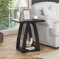 End Tables Living Room, Side Table Beside Sofa, Nightstand for Bedroom, Couch Side Table with Shelf, Modern End Table for Living Room, Black End Table