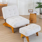 MAXYOYO Adjustable Accent Chair with Ottoman, Thick Cushion Seated Lounge Chair Reclining Chair for Living Room, Cozy Recliner and Footrest Set, Beige