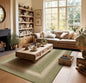Homespice Grassland Hand Braided Rug 6x9' – Rustic Sage Green Area Rugs for Country Decor