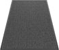 Sturdy Front Door Mat Outside Entrance, 6' x 4' All-Season All-Weather Doormat Waterproof, Stain and Fade Resistant, Natural Rubber Indoor Outdoor Welcome Door Mat Trap Dirt