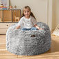 MAXYOYO Kids Bean Bag Chair, Stuffed Faux Fur Bean Bag for Toddler, Ultra Soft Floor Sofa with High-Density Foam Filling, Lazy Chair for Living Room, Playroom, Nursery Room