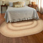 Homespice Cookie Dough Jute Braided Rug 5x8' - Rustic Country Rugs for Living Room and Bedroom for Farmhouse Decor