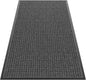 Sturdy Front Door Mat Outside Entrance, 5' x 3' All-Season All-Weather Doormat Waterproof, Stain and Fade Resistant, Natural Rubber Indoor Outdoor Welcome Door Mat Trap Dirt