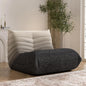 Bean Bag Chair, Fireside Chair Bean Bag Sofa Large Bean Bag Chair for Adults, Bean Bag Chairs for Teens with High Density Comfortable Foam, Memory Foam Bean Bag for Living Room, Bedroom (Black&White)