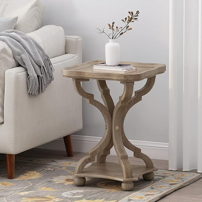 Christopher Knight Home Emerald French Country Accent Table with Square Top, Natural