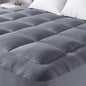 Ultra Soft Full Size Mattress Topper - Viscose Made from Bamboo Pillow Top Mattress Pad for Back Pain Relief - Naturally Cooling for Hot Sleepers, Grey