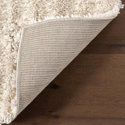 nuLOOM Gloria Abstract Shag Area Rug, 5x7, Light Brown