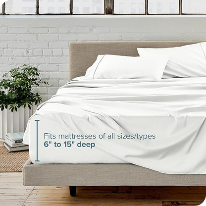 Bare Home Full Sheet Set - Luxury 1800 Ultra-Soft Microfiber Full Bed Sheets - Double Brushed - Deep Pockets - Easy Fit - 4 Piece Set - Bedding Sheets & Pillowcases (Full, Cream)