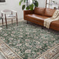 Washable Area Rug 8'x10' Retro Boho Design Non-Shedding Non-Slip Easy Care Ideal for High Traffic Areas in Living Room Bedroom Office Coffee Table Kitchen Large Carpet
