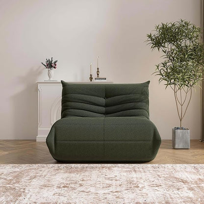 Fireside Bean Bag Sofa - Large Bean Bag Chair for Adults & Teens, High Density Comfortable Foam, Memory Foam for Living Room, Bedroom (Green)