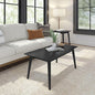 Plank+Beam 40 Inch Mid Century Modern Coffee Table, Wood Coffee Tables for Living Room, Rectangular Center Table, Occasional Table for Small Spaces, Black