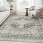 zesthome 5x7 Area Rugs - Ultra-Thin Washble Rug, Stain Resistant Anti Slip Backing Rugs for Living Room,Bedroom, Vintage Home Decor Area Rug (Wheat/Charcoal,5'x7')
