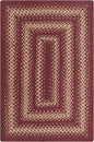 Homespice Autumn Maple Burgundy and Tan Braided Runner Rug, Jute, 22x72 Rectangle - Rustic Primitive Decor for Kitchen, Bathroom, Everywhere