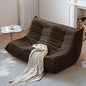 Bean Bag Chair, Loveseat Fireside Chair Bean Bag Sofa for Adults, 2 Seater Bean Bag Chairs for Teens with High-Resilience Foam, Memory Foam Bean Bag for Living Room, Bedroom, Office (Suede, Coffee)
