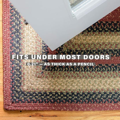 Homespice Highland Multi Color Oval Area Rugs, 5x8' - Handmade with Jute, Warm Country and Lodge Decor, Perfect for Living Rooms and Bedrooms - Durable, Easy to Clean and Pet Friendly