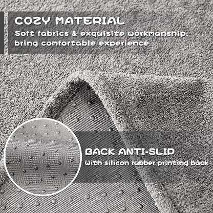 MYSKY HOME Armchair Couch Cover, Sofa Covers Washable, Couch Cover for Dogs, Sofa Slipcovers for 1 Cushion, Furniture Protector Cover, Soft Thick Sofa Throws, 71" x 91", Grey