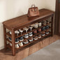 Shoe Rack for Front Door Entrance, Solid Wood Shoe Bench for Closet, Holds Up to 550lbs, Shoe Rack Bench for Entryway, Mudroom, Hallway