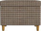 Home Decor | Dinah Collection Modern Storage Ottoman | Ottoman with Storage for Living Room & Bedroom(Brown Windowpane Fabric)