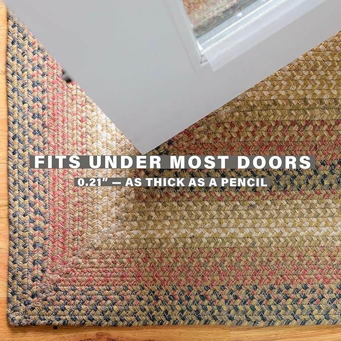 Russet Multi Color Jute Braided Rugs, 20x30 Rectangle - Warm Country Decor, Perfect for Kitchens, Bathrooms and Entryways - Durable and Easy to Clean