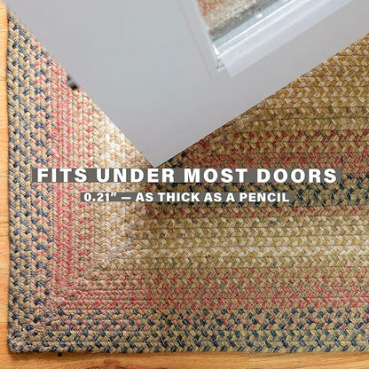 Russet Multi Color Jute Braided Rugs, 20x30 Rectangle - Warm Country Decor, Perfect for Kitchens, Bathrooms and Entryways - Durable and Easy to Clean