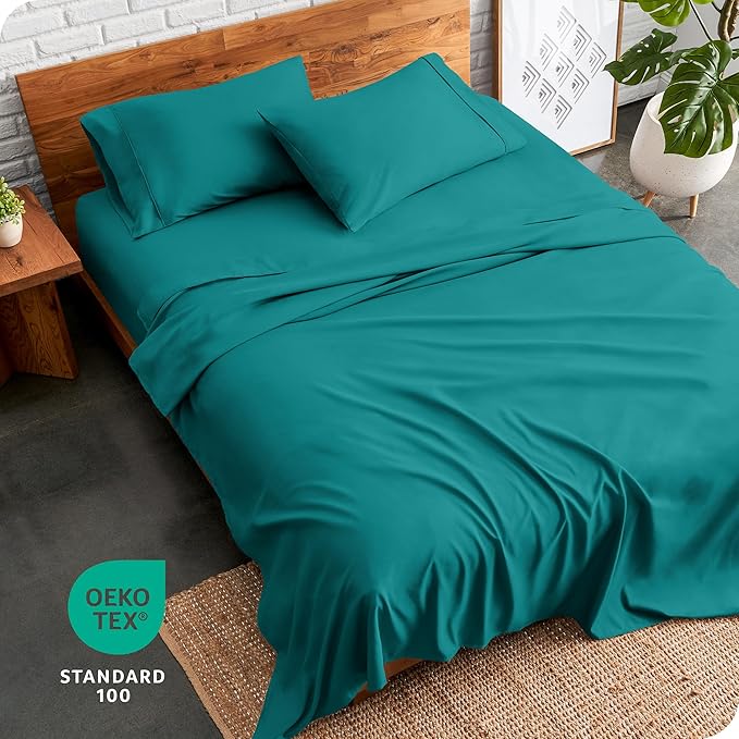 Bare Home Twin XL Sheet Set - College Dorm Size - Luxury 1800 Ultra-Soft Microfiber Twin Extra Long Bed Sheets - Deep Pockets - Easy Fit - Extra Soft - 3 Piece Set - Bed Sheets (Twin XL, Emerald)