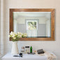 Maple Rustic Mirror Rectangular Barnwood Framed Wall Mirror for Home Decor, Vertical or Horizontal Hanging, 41x29