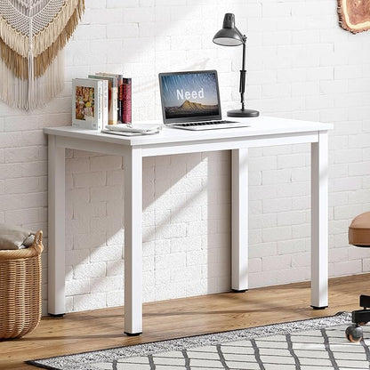 Need Small Table - 31.5 Inch Study Desk for Narrow Spaces,Sturdy and Heavy Duty Study Workstation for Laptop-Easy Assembly Homework Desks AC3DW8040