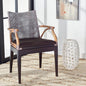 SAFAVIEH Home Collection Gianni Tropical Coastal Brown White Wash Solid Wood Arm Chair