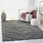 SAFAVIEH Florida Shag Collection Accent Rug - 4' x 6', Grey, Scroll Design, Non-Shedding & Easy Care, 1.2-inch Thick Ideal for High Traffic Areas in Entryway, Living Room, Bedroom (SG455-8013)