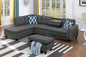 Evan Sectional Sofa or Couch with Ottoman for Living Room, Apartment, Bedroom, Office